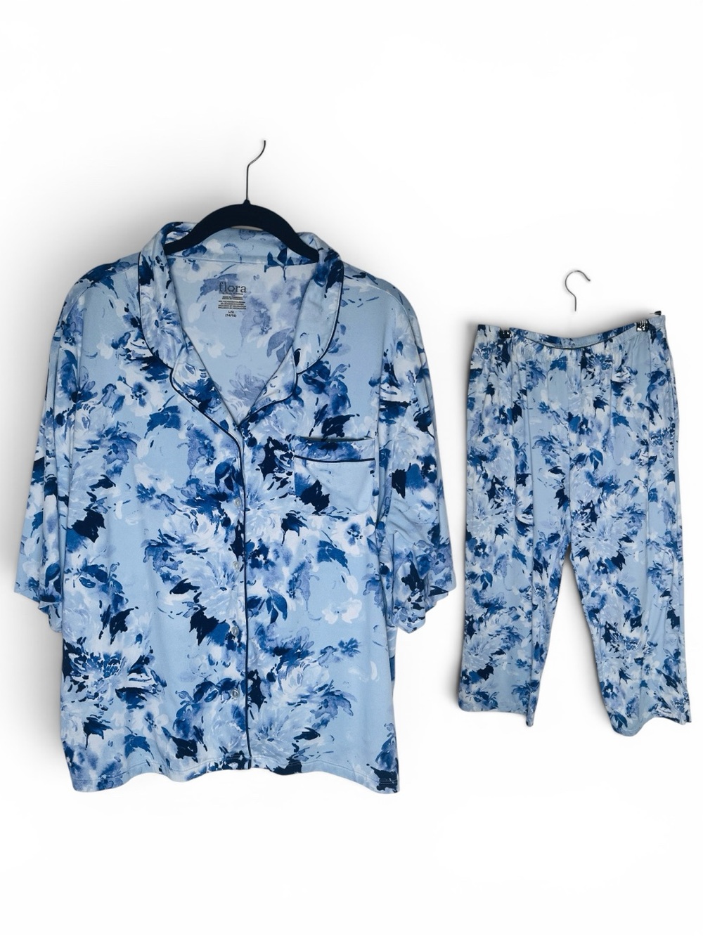 Flora by Flora Nikrooz Short Sleeve Pajama Set, Summer Weight, Pockets